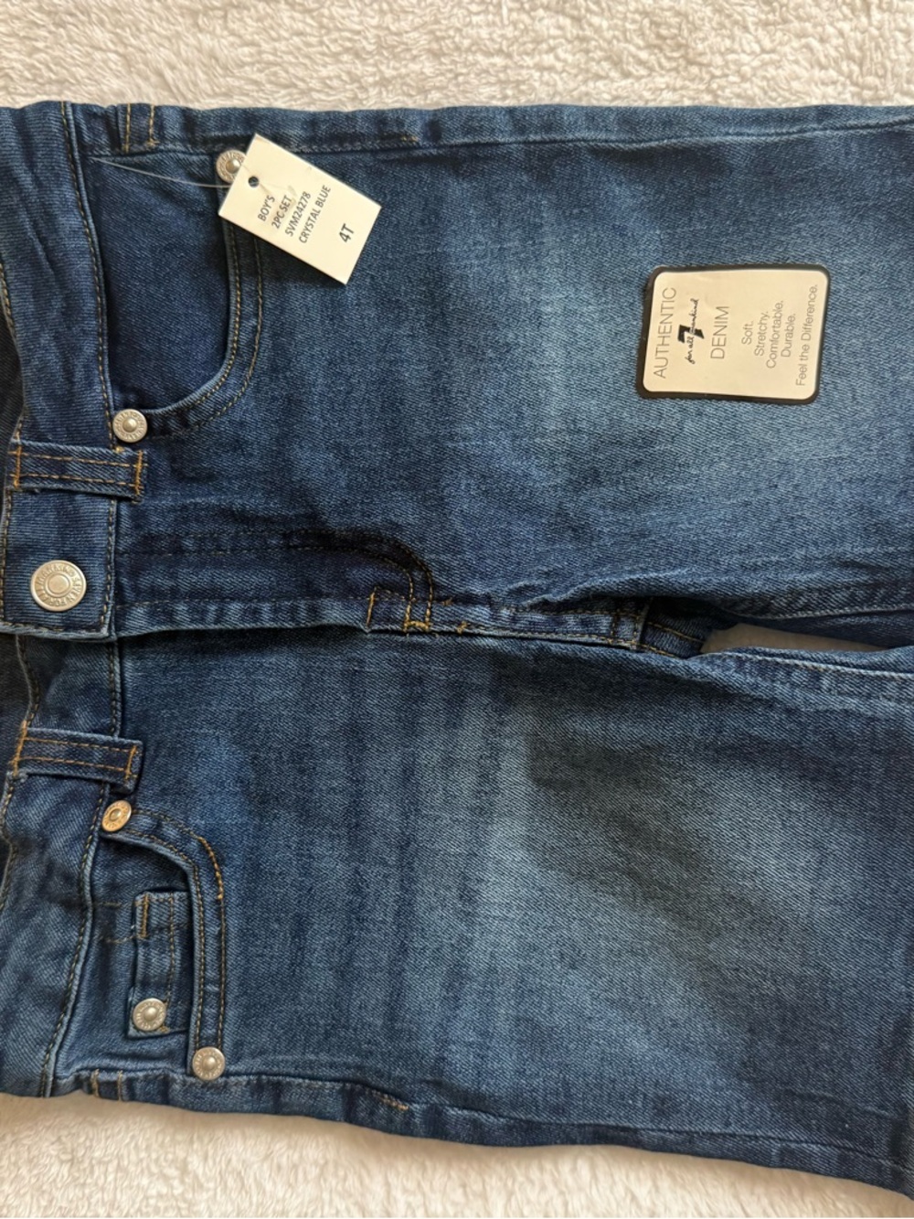 Toddler  Blue Denim Shorts - Authentic Denim